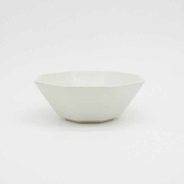[Ancient Pottery] 復古做舊八角缽 白
