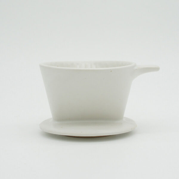 [Ancient Pottery]復古做舊手沖咖啡濾杯（3孔扇形）白