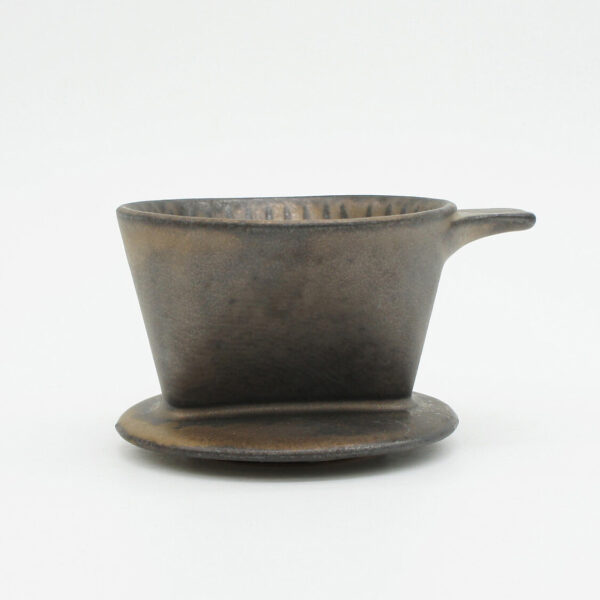 [Ancient Pottery] 復古做舊手沖咖啡濾杯（3孔扇形）古銅